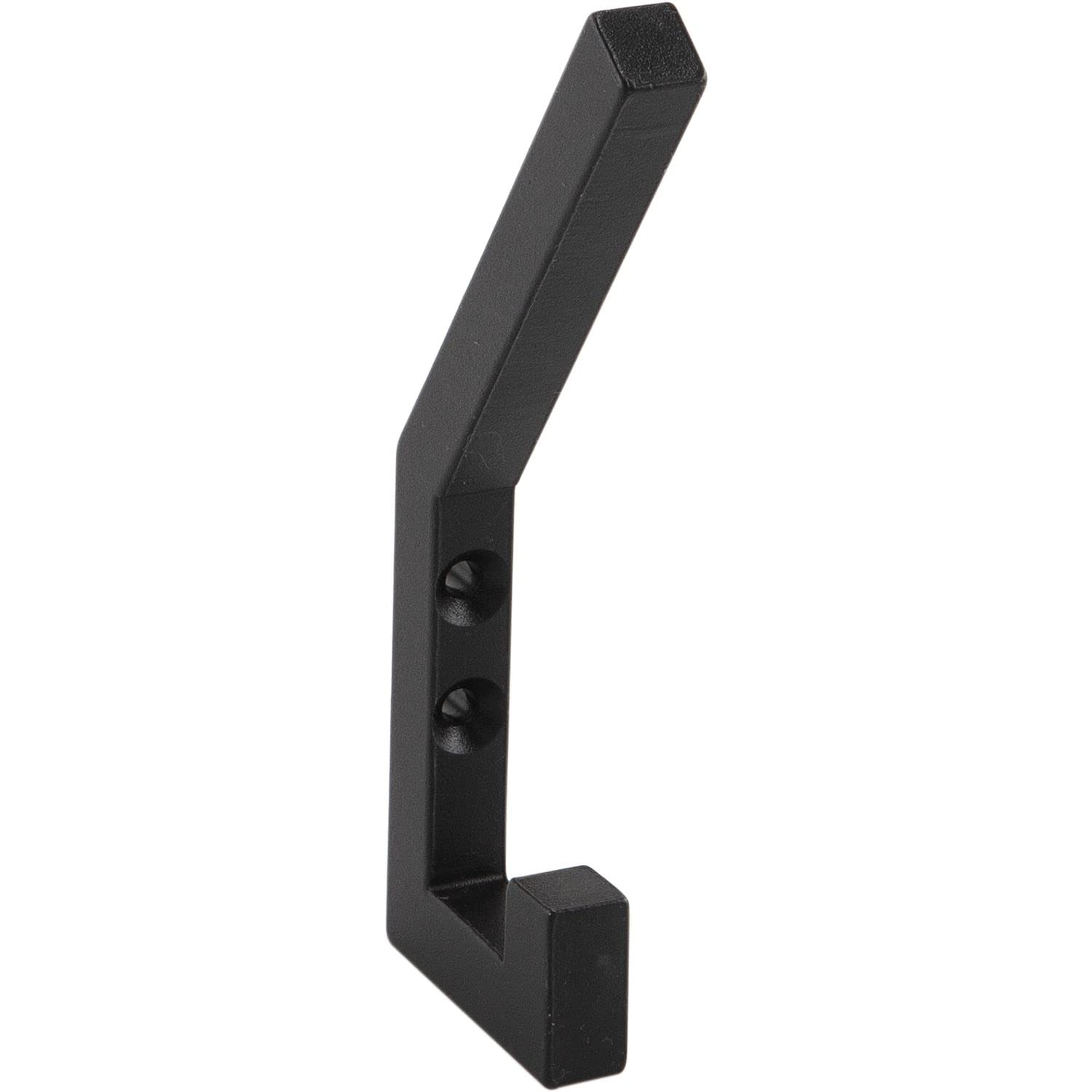 HALCÖ Ischgl 0227.049.00.0.17 Hat Hook Width 10 mm, Coat Hook Single Hook for Wardrobe Oiled Black Steel Silver