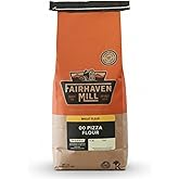 Fairhaven Mill Organic 00 Pizza Flour - Non‑GMO, Premium Hard Red Winter Wheat - Perfect for Thin Crust Pizza, Flatbreads & Handmade Pasta - Strong Gluten Structure - USA Grown & Milled - 5 lb Bag