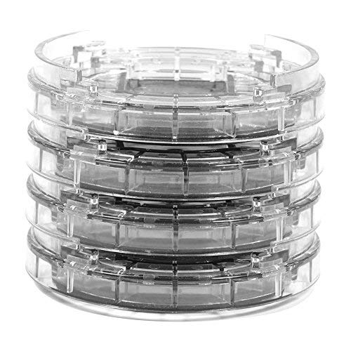 GOTOTOP 8pcs/set Plastic Round Shape Multi-slot Chair Bed Riser Elephant Feet Lifter Furniture Extra Raiser Stand Leg Risers Non-slip Bed Riser for Table Desk (Transparent)