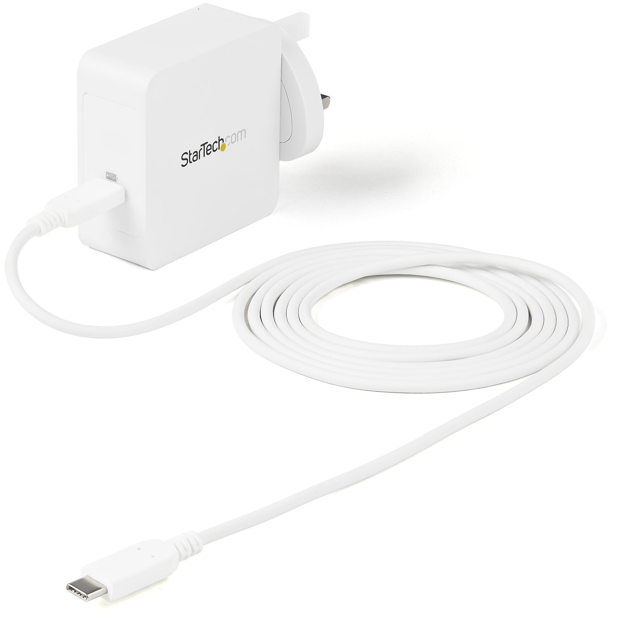StarTech.com USB C Wall Charger - 60W PD 1m cable - Portable USB Type C Fast Charger - Universal Adapter Dell XPS, Lenovo X1 Carbon, HP Elitebook, Macbook Surface Pro 7 - USB IF/CE Certified (WCH1CUK)