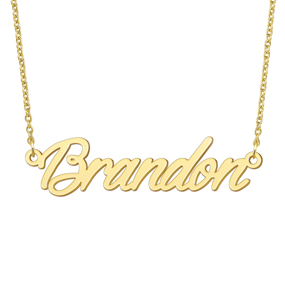 BYBWBL Brandon Name Pendant Necklace 18k Gold