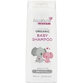 Aquatural Organic Baby Shampoo, 10.14 Fl Oz | Plant-Based, Vegan &amp; Gentle, Moisturizing, For Newborn and Toddler, Suitable for All Skin Type