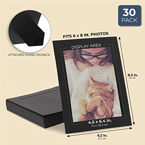 Juvale Cardboard Photo Picture Frame Easel (30 Pack) 6 x 8 Inches