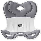 MayaFit Lumbar Support Cushion &ndash; Grey, Standard, Back &amp; Shoulder | Ergonomic standard lumbar cushion for back and shoulder posture support. Lightweight and portable. Holds 110-265 lbs.