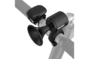 LESOVI Electric Bike Horn, 120dB Electronic Bicycle Bell with 300mAh Rechargeable Battery Operated/IPX5 Waterproof, Loud Bike Bell for Adults/Kids