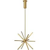 Kuzco Lighting Sirius Minor 20" Chandelier | Brushed Gold Finish | White Acrylic Diffusers | Modern LED Chandelier | Made of 