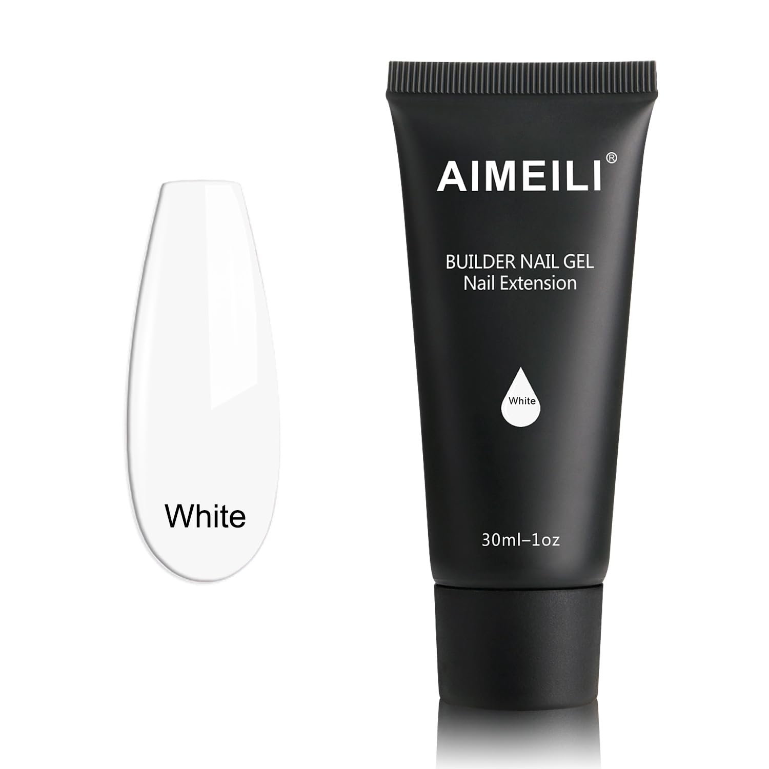 AIMEILI White Builder Gel Nail Extension 30ml Soak Off UV LED Nail Enhancement Manicure Tool Nail Art False Nails