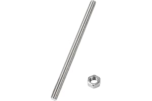 HiPicco Fully Threaded Rod M12 x 300mm 1.75mm Thread Pitch, 304 Stainless Steel Right Hand Threaded Rods Bar Studs for Furnit