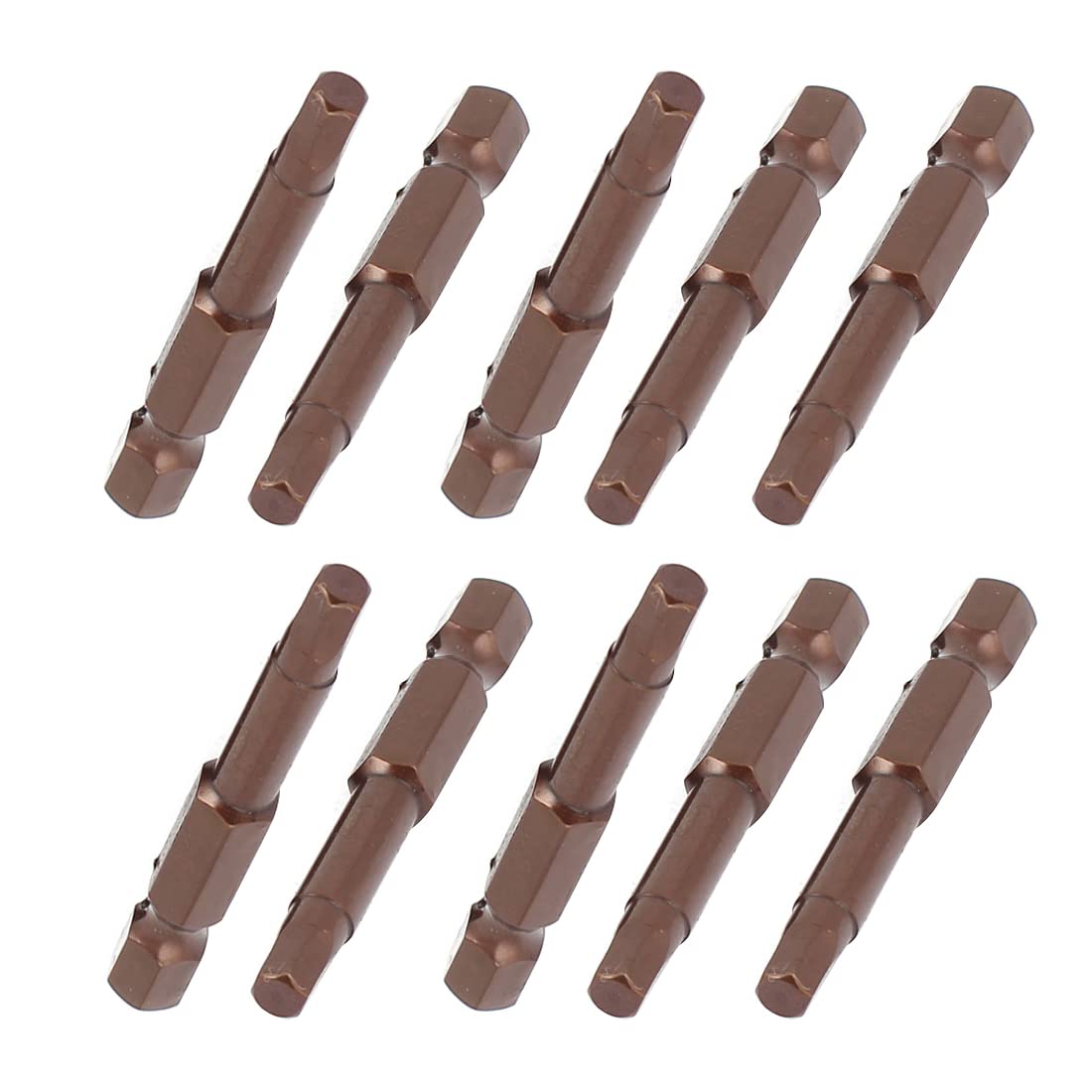 Sourcingmap 1/4 Inch Hex Shank 4mm Hexagon Tip Magnetic Screwdriver Bits 10pcs