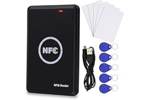 JASUGKEY JASAG Smart Access Control Copier, RFID Reader Writer, 125KHz Duplicator, 13.56MHz Encrypted Card Decoder, NFC Tag Replicator, with Writable Key Fobs, Free Software