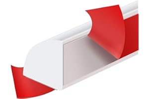 EYAYEN Flexible Quarter Round Molding Peel and Stick Rubber Quarter Round Trim Molding Self Adhesive Wall Corner Trim Molding for Wall Edge Corner Countertop, White, 1/2” W x 1/2” H x 39” L