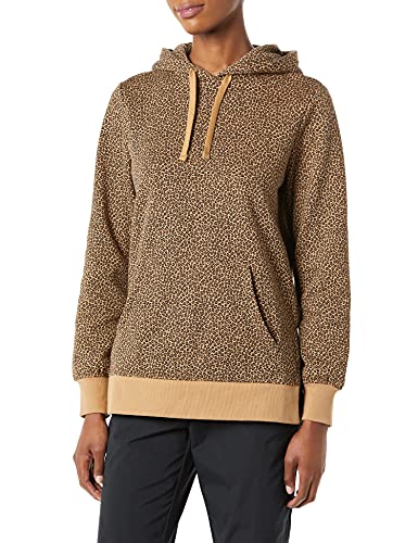 AMAZON ESSENTIALS WOMEN’S FLEECE HOODED TUNIC SWEATSHIRT, CAMEL...