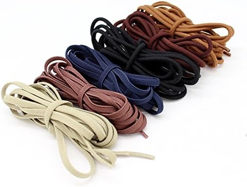 [GGT Tiger] ELASTIC Stretch Rubber Flat Shoelaces Shoestrings Brown / 56 inch