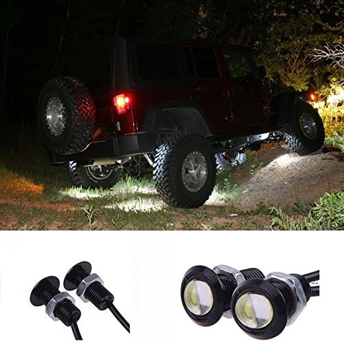 YUK 10x Eagle Eye DRL LED Rock Lights For JEEP ATV Off Road Truck Under Trail Rig Lights (White)
