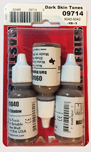 Reaper 09714 Master Series Paint Triad, 3-Piece Set, Dark Skin Tone