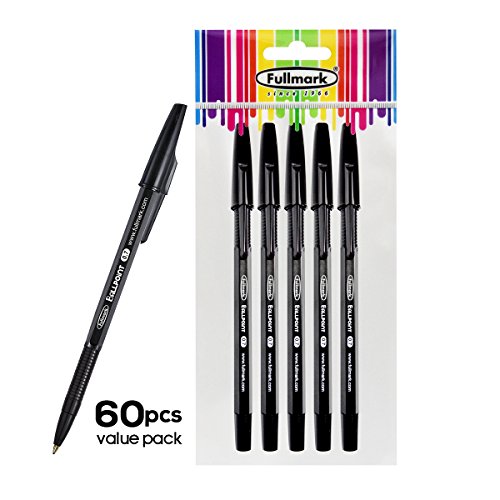 Fullmark new ballpoint pen, fine point 0.7mm, black, 60…