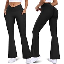 Yoga Bukser Foran Wedgie Amazon.com: Mokoru Women's Flare Yoga Pants