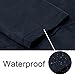ANGVNS Women's Waterproof Lightweight Rain Jacket Anorak with Detachable Hood,Blue-L