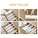8 Pcs Plastic DIY Grid Drawer Divider Household Necessities Storage Thickening Housing Spacer Sub-Grid Finishing Shelves for Home Tidy Closet Stationary Socks Underwear Scarves Organizer (White)
