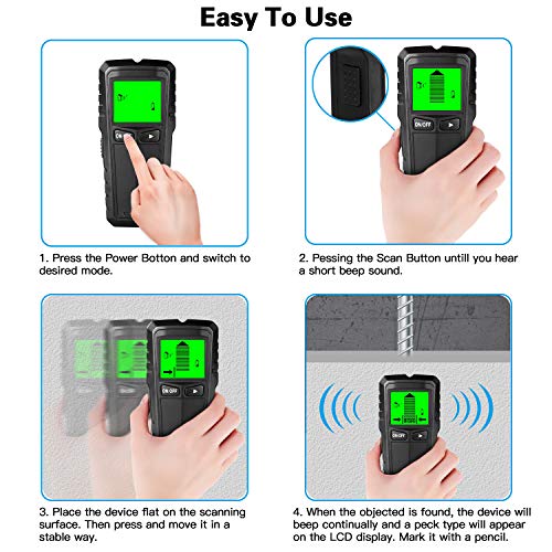 Stud Finder 5 in 1 MultiFunction Wall Scanner Professional Wall