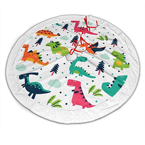 Amazon Com Na Cartoon Dinosaur Christmas Tree Skirt Christmas