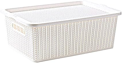 Dafei Boite De Rangement Avec Couvercle Grand Bac De Rangement Etanche En Plastique Blanc Solide Et Empilable Robuste Couleur Blanc Taille Grand Amazon Fr Cuisine Maison