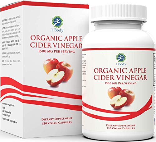 Organic Apple Cider Vinegar Pills – Bloating Relief and Weight Loss – Hunger Suppressant for Women and Men – May Assist - .28