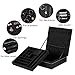 MALEDEN Jewelry Organizer, 2 Layers Lint Jewelry Case Box for Necklace, Earrings, Bracelets and Rings Display, Large Capacity with Lock for Home Storage and Travel