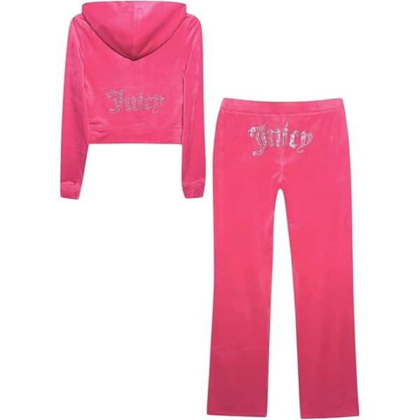 Amazon.com: Juicy Couture Velour Pink Party Tracksuit Size