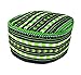 Vipada Handmade African Dashiki Hat Kente Pattern Kufi Kofi Hat Cap Style2 (Black and Green)