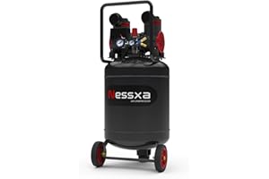 NESSXA 14 Gallon Ultra Quiet Air Compressor with 2 Quick Couplers 2HP 8.75 CFM, Max 115 PSI Pressure Oil-Free Air Compressor Tank, 70dB Quiet Compressor for Auto Repair, Tire Inflation 110V/60hz