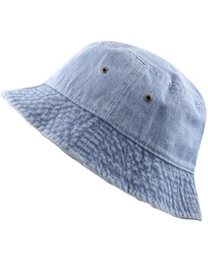 High Quality Washed Cotton Denim Bucket Hat