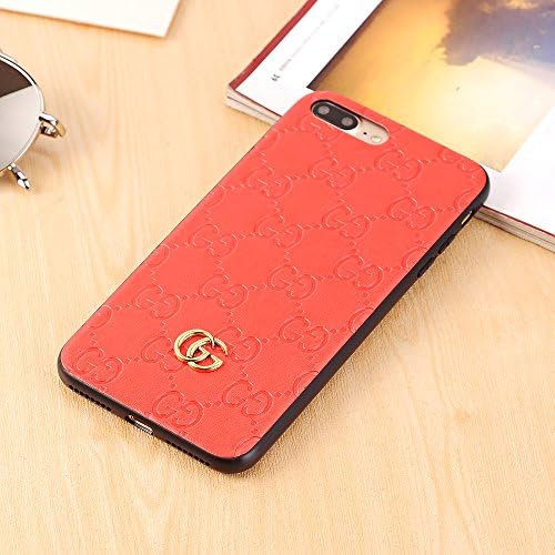 iPhone 8 Plus Case, Embossed Flower Slim Lightweight Ultra Thin Back Cover Case for Apple iPhone 7 Plus (red)