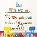 DECOWALL DS4-8012 Construction Site Kids Wall Stickers Wall Decals Peel and Stick Removable Wall Stickers for Kids Nursery Bedroom Living Room d?cor