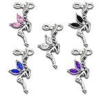 Housweety 10 Mixed Fairy Clip On Charms. Fit Link Chain Bracelet