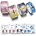 ttmagic 4 Roll Creative Flower Petal Washi Tape, Masking Tape Decorative Decals, DIY Petal Stickers for Scrapbooking, Diary, Planner, 200 Petals/Roll