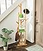 COPREE Bamboo Tree Garment Clothes Coat Hat Umbrella Portable Hanger Stand Rack with 3-Tier Storage Shelves and Hooks