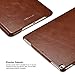 icarercase iPad Pro 10.5 Case, Genuine Leather Case Folio Flip Smart Cover Auto Wake/Sleep Function [Magnetic Closure] Kickstand for Apple iPad Pro 10.5 2017 Brown