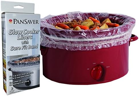 PanSaver 24 Pack Disposable Slow Cooker Liners Crockpot Liners Small Quart Cookers Liners with a Sure Fit Band - KOFK Certified Kosher