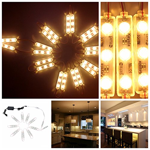 Under Cabinet Lights,10ft 60leds warm white Closet Kitchen Counter LED light with Brightness Dimmer