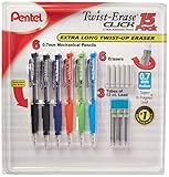 Pentel Twist-Erase Click Mechanical Pencil Set - 6