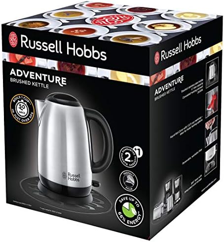 Russell Hobbs Bouilloire 1,7L, Ebullition Rapide, Ouverture Facile - 23912-70 Adventure