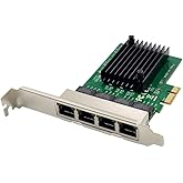 X-MEDIA XM-NA3840 PCI-E 4-Port Quad 10/100/1000Mbps Gigabit Ethernet PCI Express (PCIe x1) Server Network Adapter/Network Card | Realtek RTL8111F Chipset | Windows 11 & Linux Supported