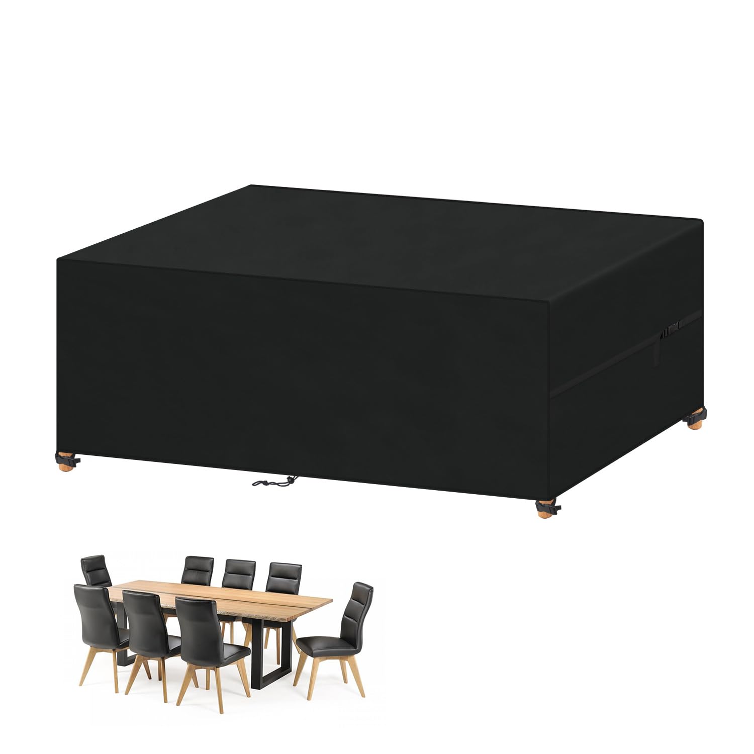 VANSHEIM Garden Furniture Covers Waterproof Outdoor Furniture Covers for Outside Table Cover for Garden Furniture Cover Outdoor Furniture Set Covers Anti-UV 420D Oxford Fabric 200x90x75cm