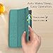 Dadanism Case Fit All-New Amazon Kindle Fire 7 Tablet (9th Generation, 2019 Release), Translucent PC Back Shell Ultra Slim Lightweight Trifold Stand Cover with Auto Sleep/Wake - Denim Sage