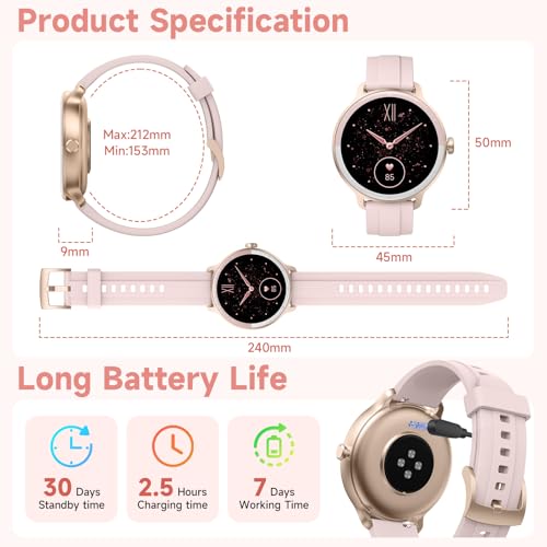 Smart Watch for Men Women, Bluetooth Call/AI Voice, 1.27" DIY Dial Smartwatch with 100+ Sport Modes, IP68 Waterproof Watch with Heart Rate Sleep SpO2 Step Monitor, Fitness Watch for Android iOS Phone