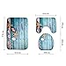 Awakingdemi Toilet Floor Rug 3pcs Ocean Underwater World Anti Slip Toilet Pattern Carpet Bathroom Mat (Starfish)