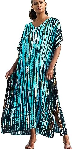 kaftan maxi dress amazon Beach Dress Amazon Prime Beach Cover Ups Kaftan Dresses Amazon Plus Size Swim Cover Up EDOLYNSA
