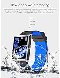 Reloj de seguimiento de fitness, seguimiento de actividad con monitor de frecuencia cardíaca, pulsera deportiva impermeable con rastreador de pasos, monitor de sueño, contador de calorías, podómetro, reloj para Android e iOS, m