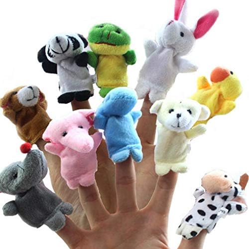 Animal Series Finger Couple, Animal Finger Plush Toy Children's Finger Doll Toy Children Storytelling Good Helper 10PCS